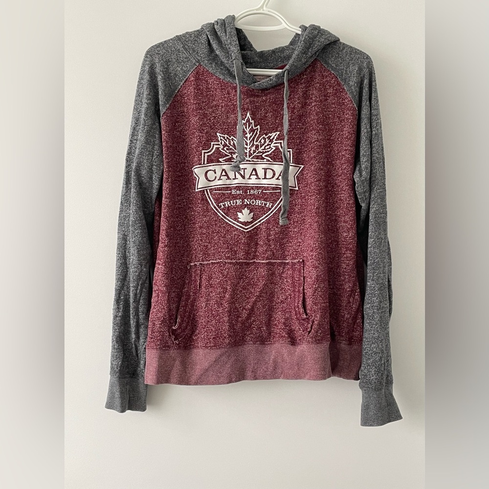 Canada True North Hoodie - Grey and Red